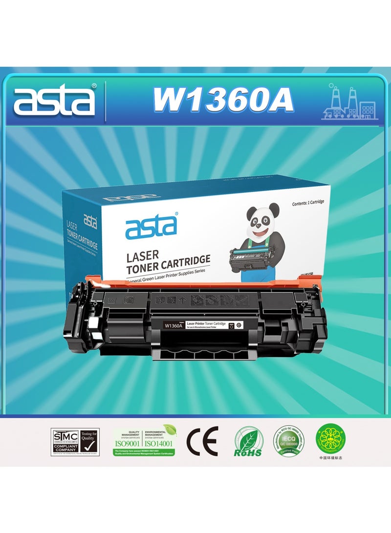 استا خرطوشة حبر ASTA 136A W1360A متوافقة مع طابعة LaserJet M211d M211dw MFP M236d M236dw M236sdn M236sdw W1360 1360A 1360 136 مع طباعة رقاقة باللون الأسود - Image 1